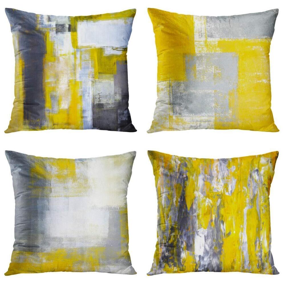 1526 Throw Pillow Covers Home Decor Set of 4 Pillow Cases Decorative 18 x